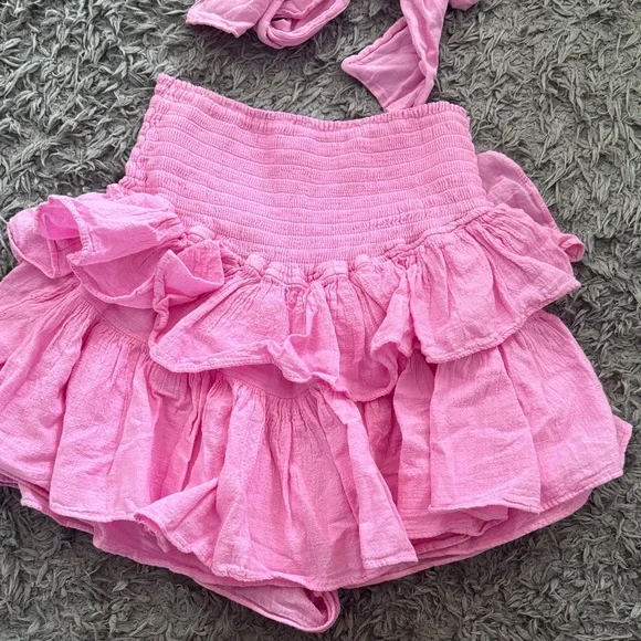 Pink Ruffled Two-Piece Set - Picture 2 of 5